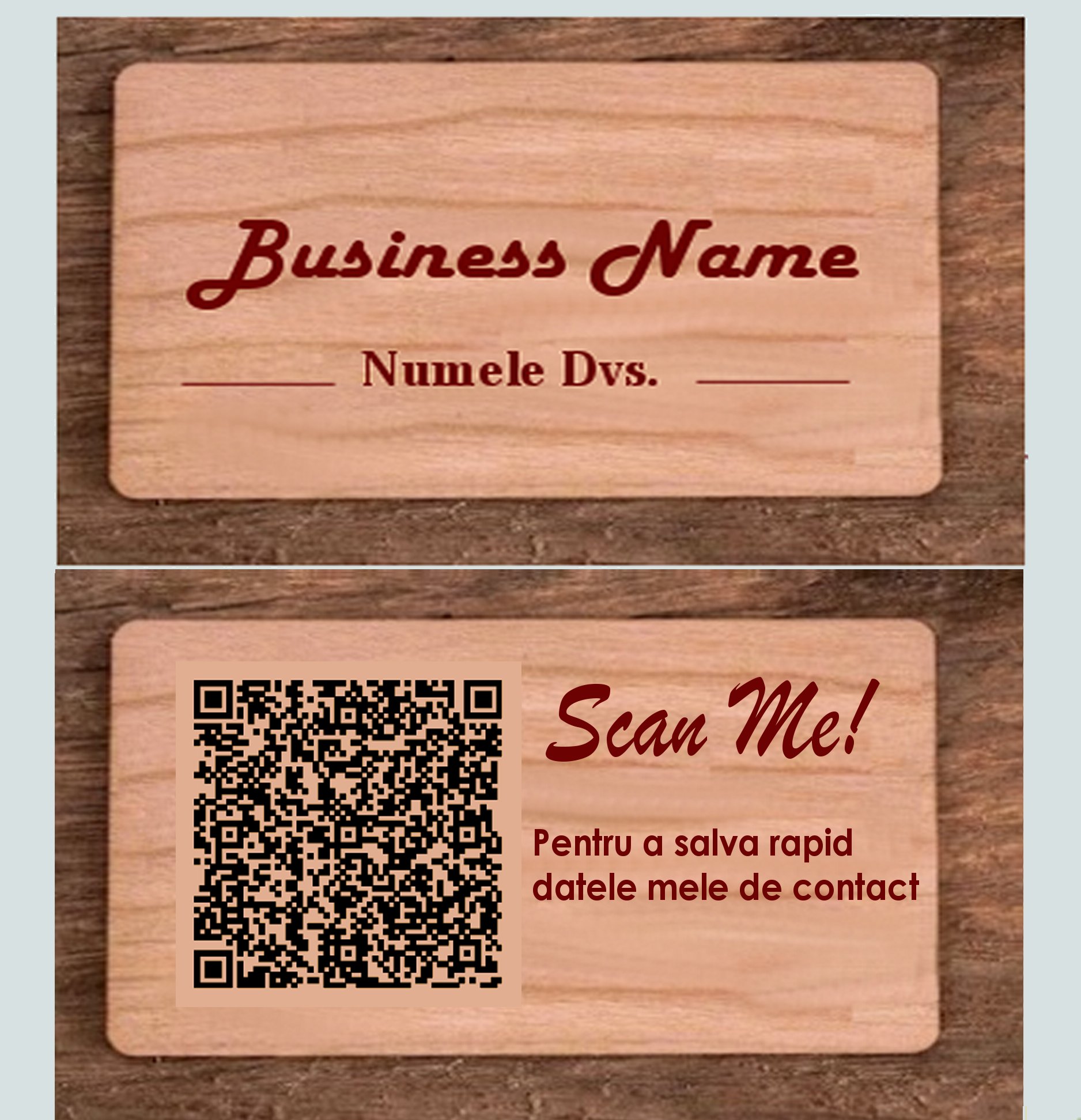 carte vizita qr code